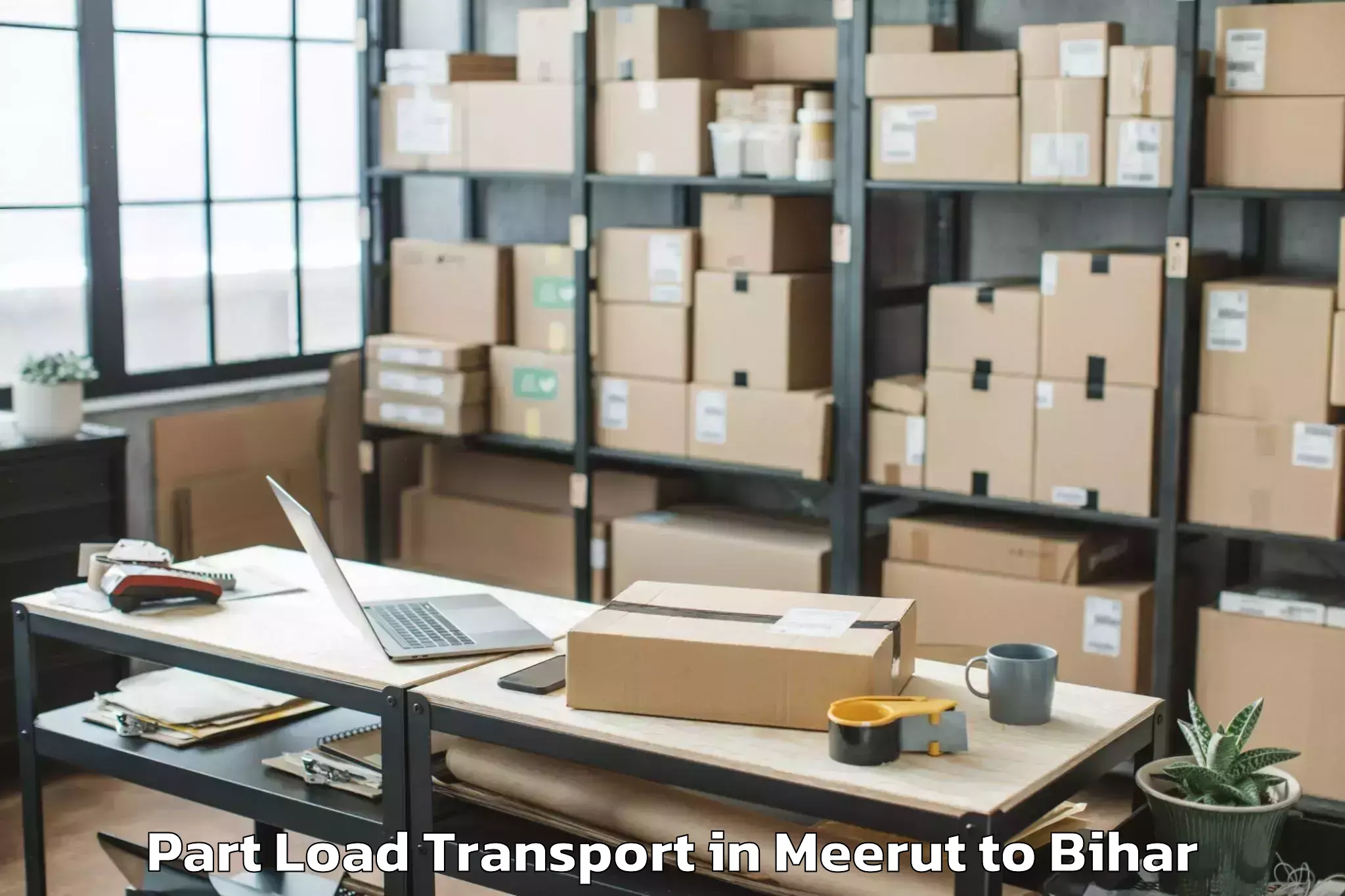 Book Meerut to Wazirganj Part Load Transport Online